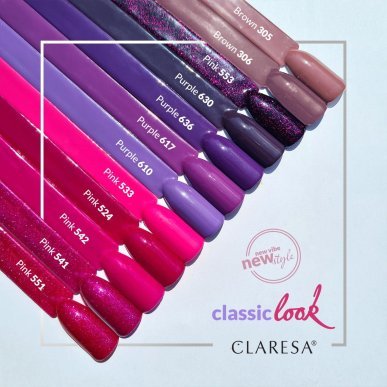Roze gellak Claresa 542 5 g voor professionele manicure, pedicure en nail art met intense glans en houdbaarheid tot 3 weken
