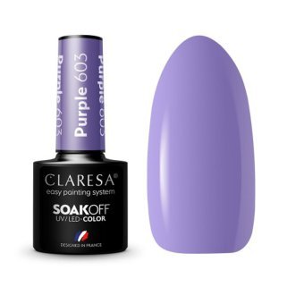Paarse gellak Claresa 603 van 5 g voor manicure en pedicure met UV/LED-uitharding en verzorgde nagelstyling