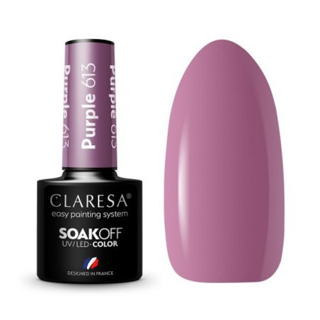 Paarse gellak 613 Claresa 5 g voor manicure en pedicure met verzorgde dekking en decoratieve nagelstyling in de salon
