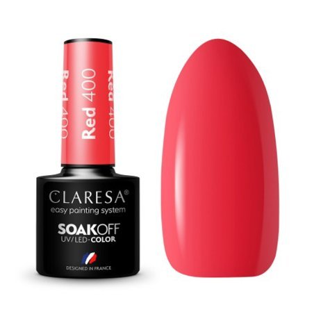 Rode gellak Claresa 400 van 5 g voor manicure en pedicure met UV/LED-uitharding, volledige dekking of decoratief accent