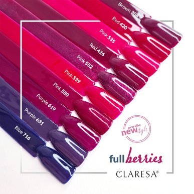 Rode gellak 426 Claresa 5 g voor manicure en pedicure met UV/LED-uitharding en verzorgde kleurdekking in de salon