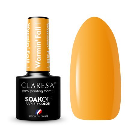 Gellak Warmin' Fall 1 Claresa 5 g met volledige dekking voor manicure, pedicure en nail art aan handen en voeten