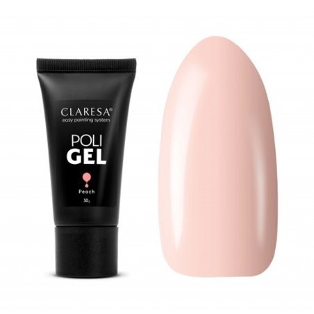 Polygel voor nagels Claresa perzik 30 g voor opbouwen en verlengen bij professionele manicure en pedicure in salon