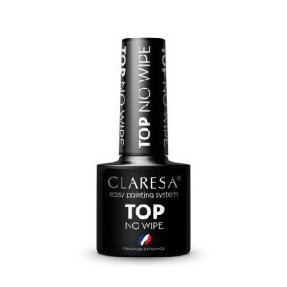 Gellak topcoat No Wipe Claresa 5 g voor professionele nagelstyling, manicure en pedicure met verzorgde afwerking
