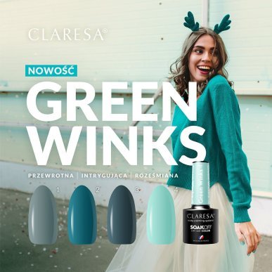 Gellak Green Winks 2 van Claresa, 5 g voor manicure en pedicure met UV/LED-uitharding en verzorgde nagelstyling