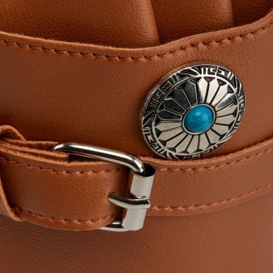 Holster met riem voor kappersscharen T14, bruin, voor kappers en barbers met overzichtelijk gereedschap in de salon