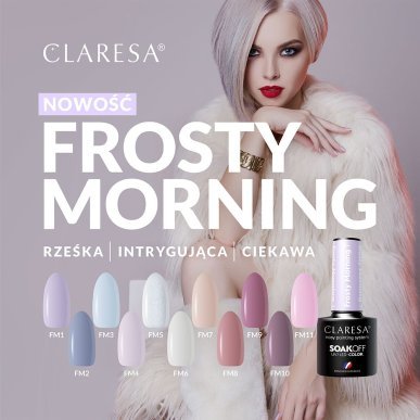 Gellak Frosty Morning 11 Claresa 5 g voor manicure en pedicure met UV/LED-uitharding voor professioneel salonwerk