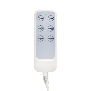 Elektrische behandelstoel Sillon Lux 273B grijs met 3 actuatoren voor cosmetische en specialistische salonbehandelingen
