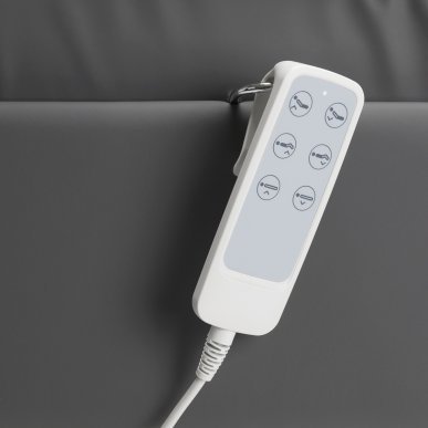 Elektrische behandelstoel Sillon Lux 273B grijs met 3 actuatoren voor cosmetische en specialistische salonbehandelingen