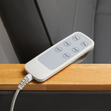 Elektrische behandelstoel Sillon Lux 273B grijs met 3 actuatoren voor cosmetische en specialistische salonbehandelingen