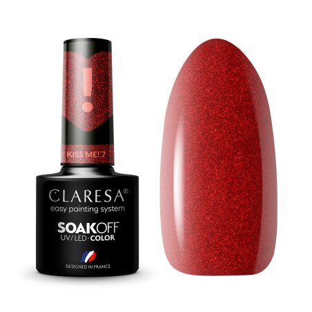Gellak Claresa Kiss Me! 7 5 g voor volledige nageldekking, accenten, nail art en professionele manicure en pedicure