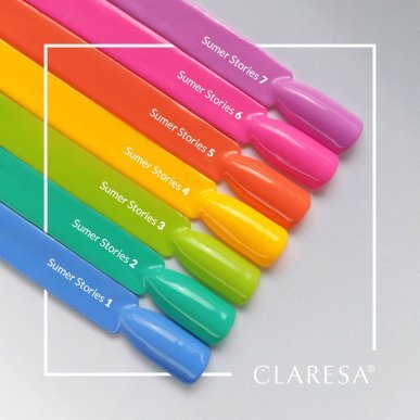 Gellak Summer Stories 1 van Claresa 5 g voor manicure, pedicure en nail art met UV/LED-uitharding voor salonwerk