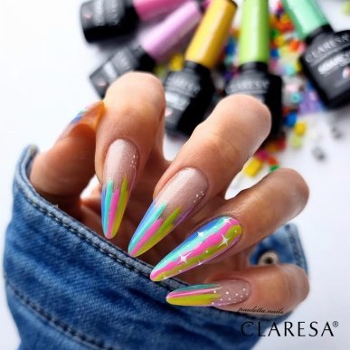 Gellak Summer Stories 1 van Claresa 5 g voor manicure, pedicure en nail art met UV/LED-uitharding voor salonwerk