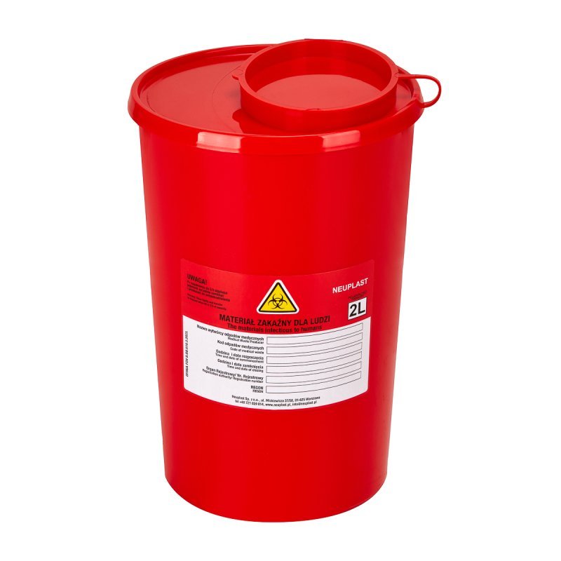 Container voor medisch afval 2 liter rood voor professionele hygiëne en georganiseerde afvalscheiding in praktijk en salon Container voor medisch afval 2 liter rood voor professionele hygiëne en georganiseerde afvalscheiding in praktijk en salon