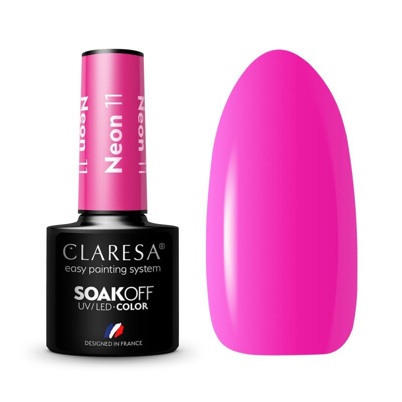 Gellak Neon 11 van Claresa 5 g voor volledige dekking, accenten, manicure, pedicure en nail art met UV/LED-uitharding Gellak Neon 11 van Claresa 5 g voor volledige dekking, accenten, manicure, pedicure en nail art met UV/LED-uitharding