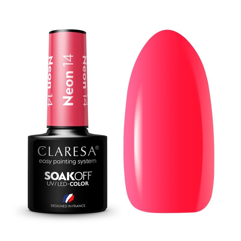 Gellak Neon 14 van Claresa 5 g voor professionele nagelstyling, volledige dekking, accenten en nail art, manicure en pedicure Gellak Neon 14 van Claresa 5 g voor professionele nagelstyling, volledige dekking, accenten en nail art, manicure en pedicure