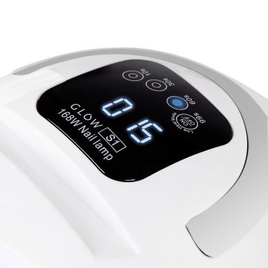 UV LED-nagellamp Glow S1 168W zilver voor manicure en pedicure, gellak en gel met gelijkmatige uitharding