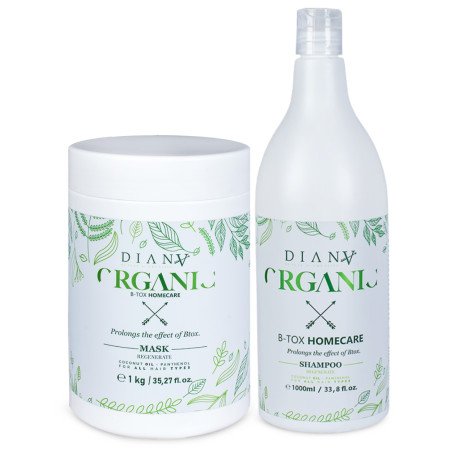 Organic haarverzorgingsset na haarbotox – shampoo + masker 1000 ml + 1000 g