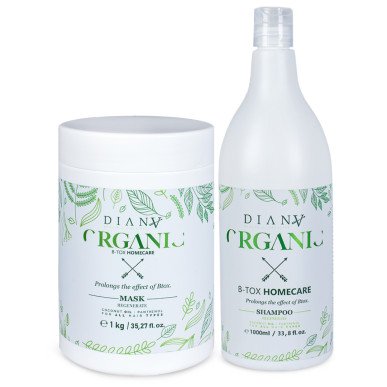 Organic haarverzorgingsset na haarbotox – shampoo + masker 1000 ml + 1000 g