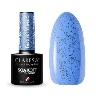 Gellak Festival Vibes 5 van Claresa 5 g voor manicure, pedicure, volledige dekking, accenten en nail art in de salon