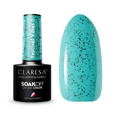 Gellak Festival Vibes 6 Claresa 5 g voor manicure, pedicure en nail art in UV/LED-lamp voor salon en beautypraktijk
