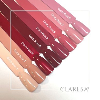 Professionele gellak Dusty Rose 4 Claresa 5 g voor manicure, pedicure, nagelstyling en nail art met UV/LED-uitharding
