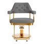 Gabbiano hairdressing chair Granda gold grey Gabbiano hairdressing chair Granda gold grey