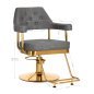 Gabbiano hairdressing chair Granda gold grey Gabbiano hairdressing chair Granda gold grey