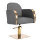 Gabbiano hairdressing chair Malaga gold grey