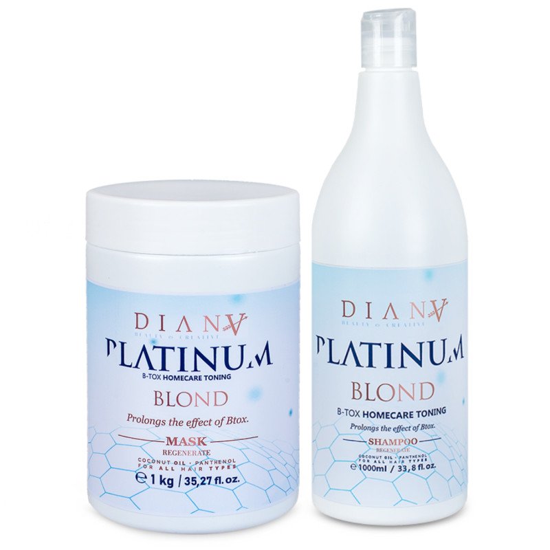 Haarverzorgingsset Platinum 1000ml shampoo + 1000g masker voor blond haar na haarbotox met Violet 43 en anti-geel Haarverzorgingsset Platinum 1000ml shampoo + 1000g masker voor blond haar na haarbotox met Violet 43 en anti-geel