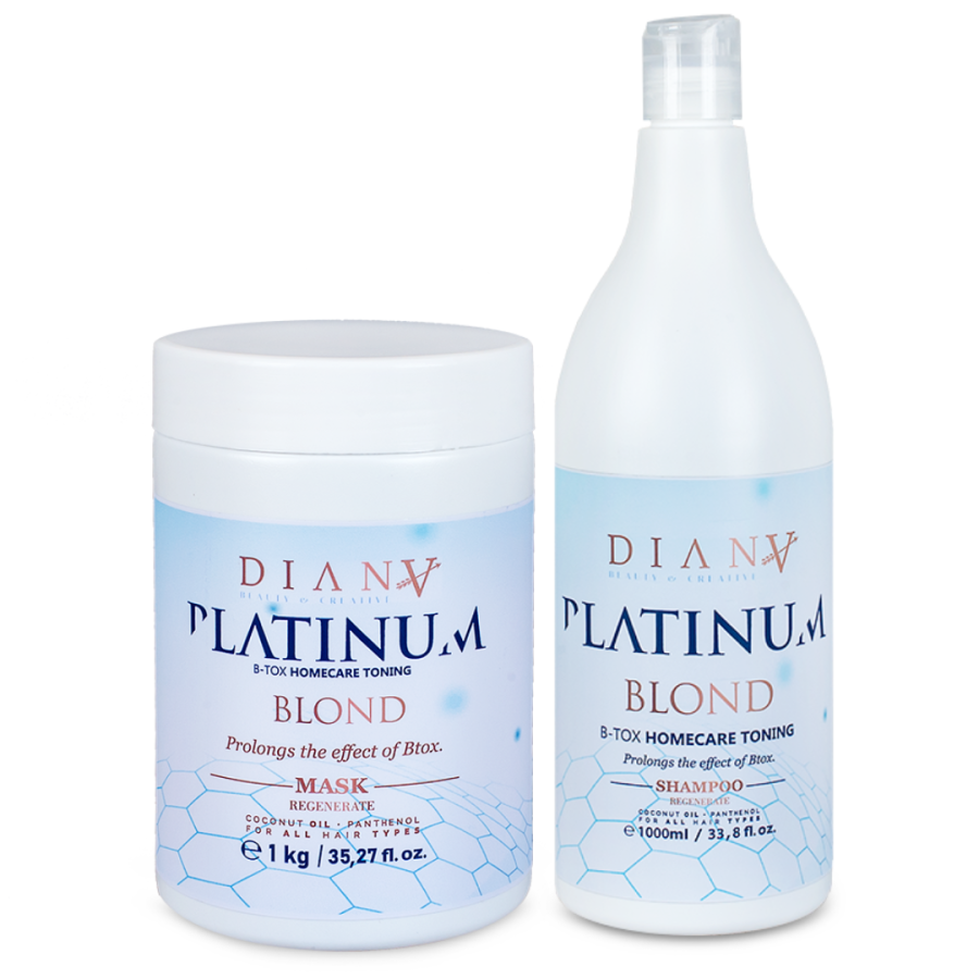 Btx PLATINUM set shampooing + masque pour cheveux 1000ml + 1000g