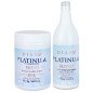Platinum Zestaw po Rekonstrukcji Włosów Blond 1000ml + 1000g – Szampon, Maska i Korekta Tonu