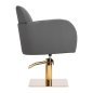 Gabbiano hairdressing chair Malaga gold grey