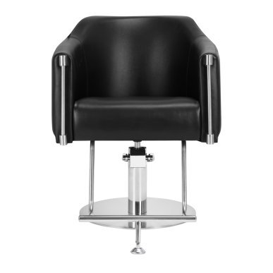 Professionele kappersstoel Burgos van Gabbiano zwart met hydraulische hoogteverstelling voor kapsalon en saloninrichting