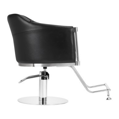 Professionele kappersstoel Burgos van Gabbiano zwart met hydraulische hoogteverstelling voor kapsalon en saloninrichting