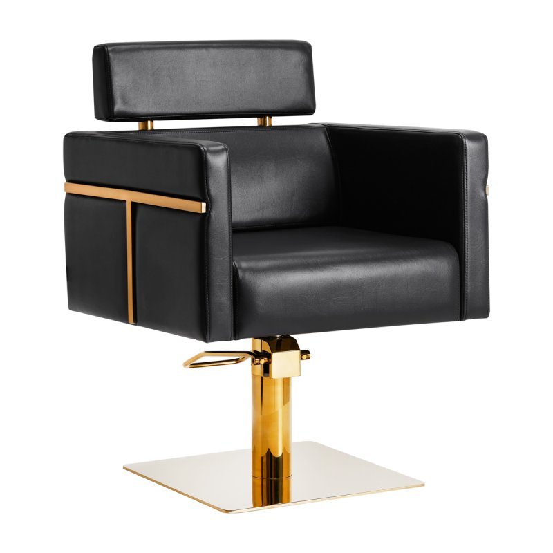Friseurstuhl Toledo schwarz-gold Gabbiano