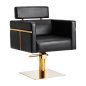 Friseurstuhl Toledo schwarz-gold Gabbiano