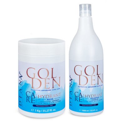 GOLDEN Care BLUE set shampooing + masque capillaire 1000ml + 1000g