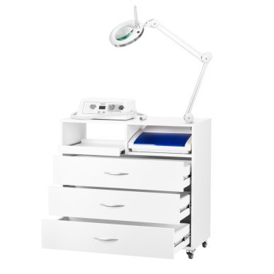 Podo-unit Y-200 Set Max voor professionele podologie en gespecialiseerde pedicure met boorunit, loeplamp en UV-C-sterilisator
