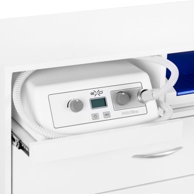 Podo-unit Y-200 Set Max voor professionele podologie en gespecialiseerde pedicure met boorunit, loeplamp en UV-C-sterilisator