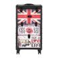 Professionele barber trolley Gabbiano C12 zwart met planken en wielen voor kapperswerk, barbershop en accessoires