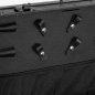 Professionele barber trolley Gabbiano C12 zwart met planken en wielen voor kapperswerk, barbershop en accessoires