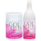 Haarverzorgingsset Golden Protein Care 1000ml shampoo + 1000g masker na proteïne straightening met hydratatie en glans