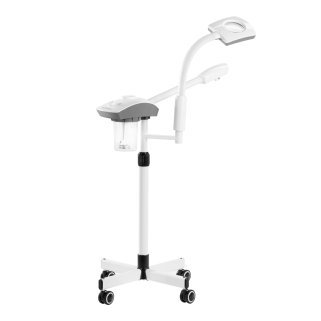 Professionele vapozon met loeplamp Giovanni D-21 wit voor cosmetische behandelingen en huidverzorging in de salon