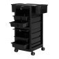 Professionele kappers trolley Gabbiano 68C zwart voor kapperswerk, barberdiensten en een overzichtelijke salonwerkplek