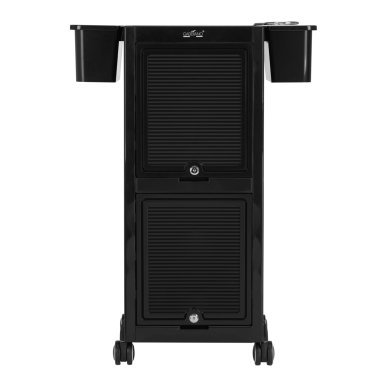 Professionele kappers trolley Gabbiano 68C zwart voor kapperswerk, barberdiensten en een overzichtelijke salonwerkplek