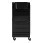 Professionele kappers trolley Gabbiano 68C zwart voor kapperswerk, barberdiensten en een overzichtelijke salonwerkplek