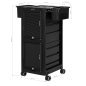 Professionele kappers trolley Gabbiano 68C zwart voor kapperswerk, barberdiensten en een overzichtelijke salonwerkplek