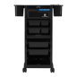 Professionele kappers trolley Gabbiano 68UV zwart met UV-sterilisator voor salon, barberdiensten en georganiseerde haarstyling