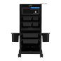 Professionele kappers trolley Gabbiano 68UV zwart met UV-sterilisator voor salon, barberdiensten en georganiseerde haarstyling